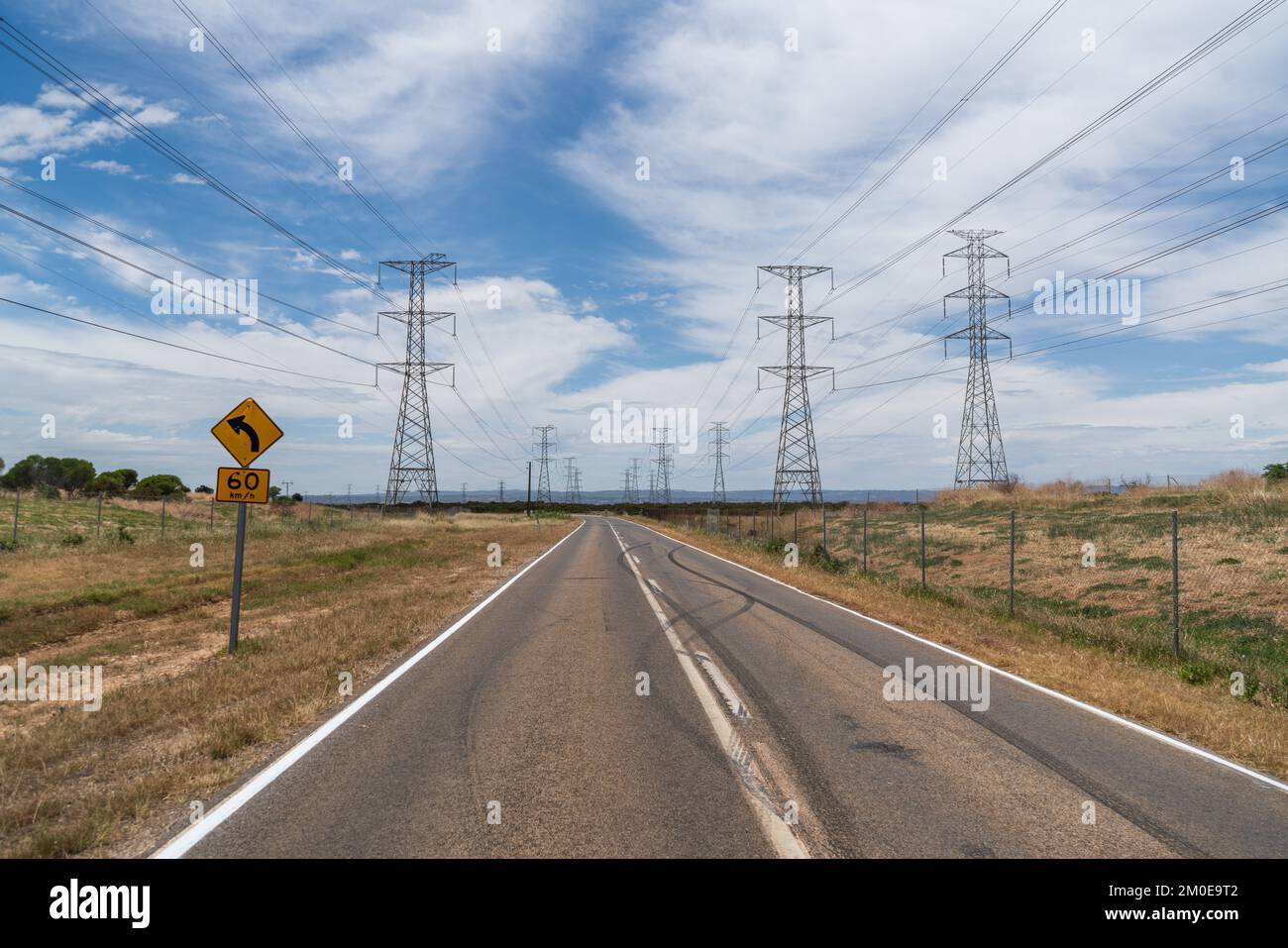Electricity transmission towers, Torrens Island, Adelaide, Australia
