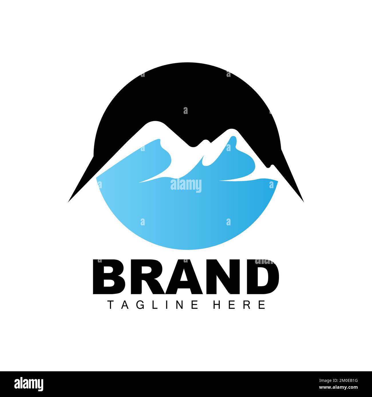 Mountain Logo, Vector Mountain Climbing, Adventure, Design For Climbing, Climbing Equipment, And Brand With Mountain Logo Stock Vector