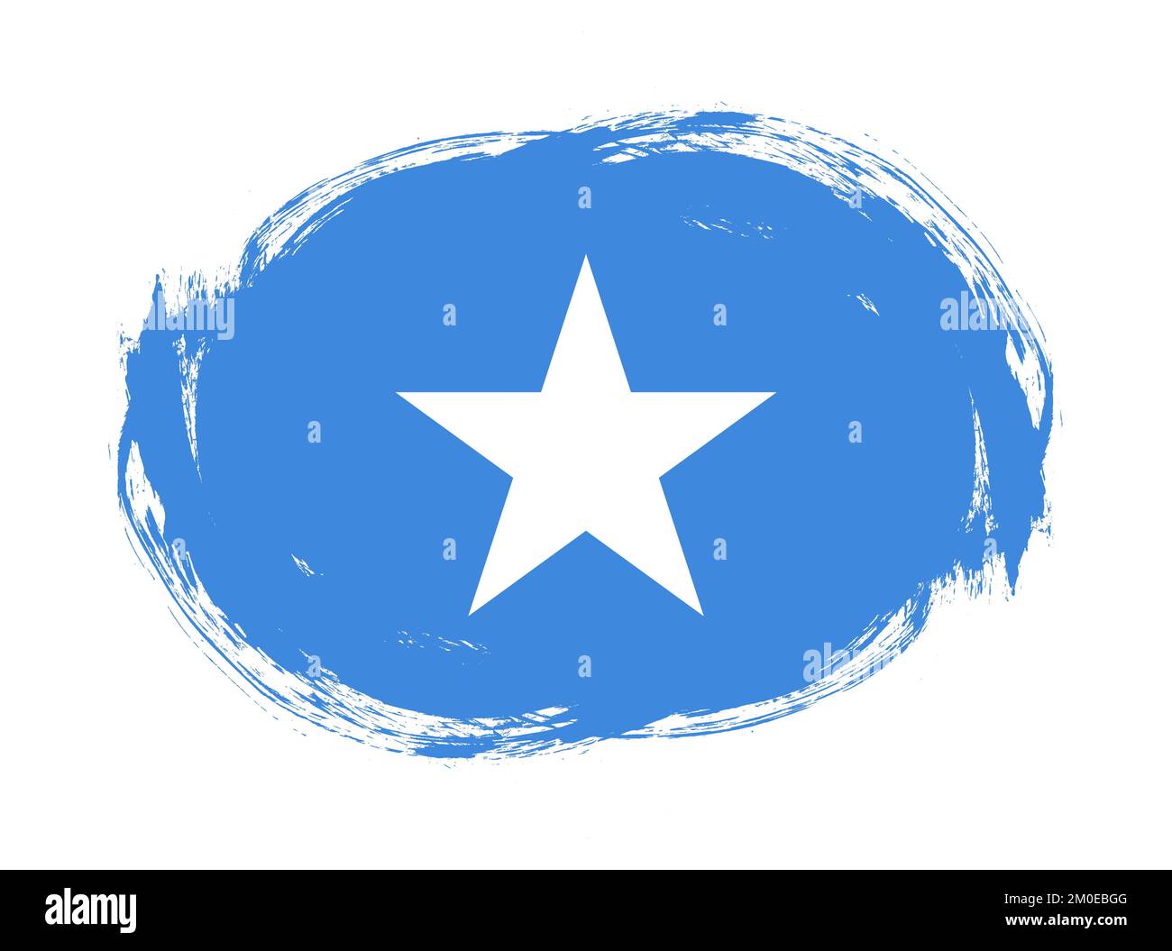 Somalia flag in rounded stroke brush background Stock Photo - Alamy