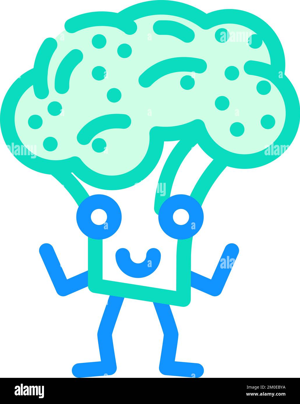 broccoli character color icon vector illustration Stock Vector Image ...