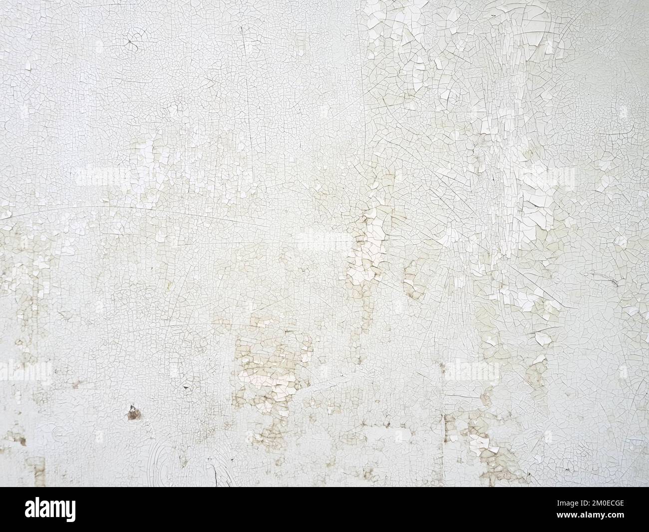 Old wall texture with peeling white paint background. Close up Stock ...