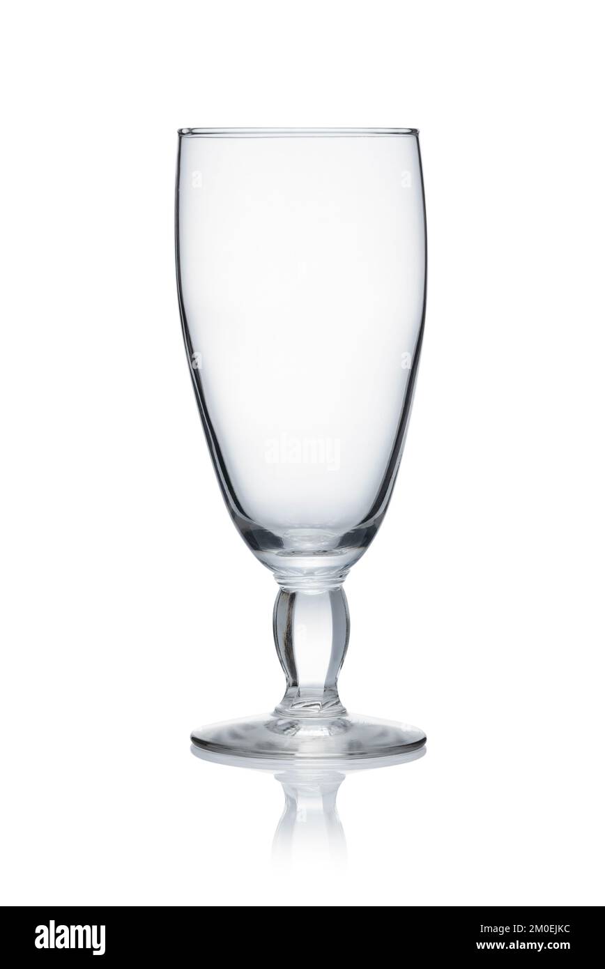 Empty wine glass on white background Stock Photo