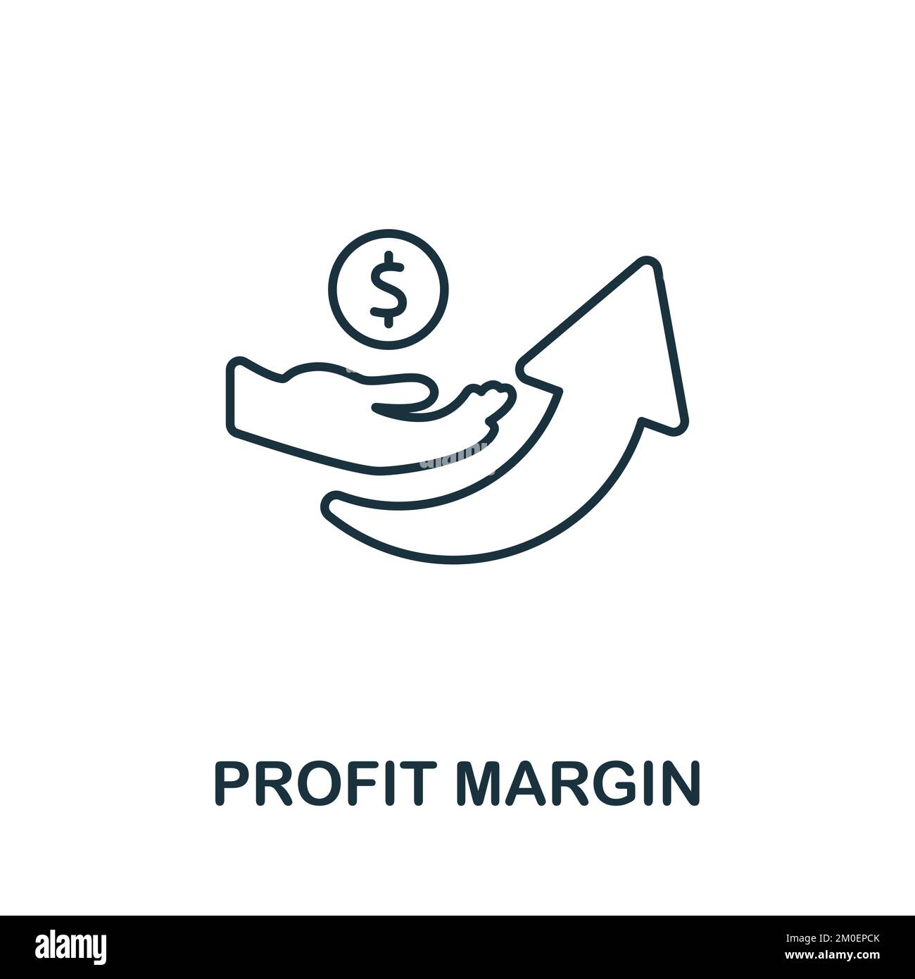 Profit Margin icon. Monochrome simple Company Structure icon for templates, web design and