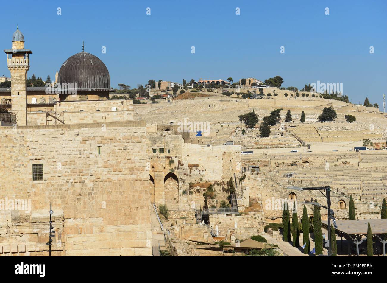 Western Wall Excavations and the AlAqsa mosque in the old city of