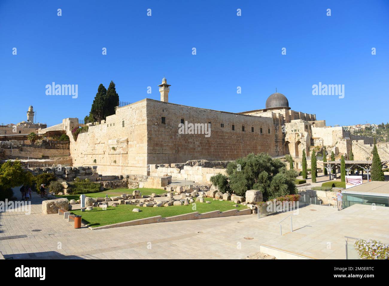 Western Wall Excavations and the AlAqsa mosque in the old city of