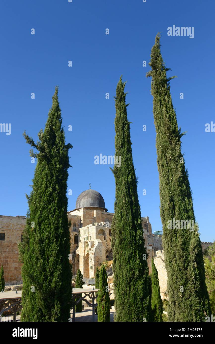 Western Wall Excavations and the AlAqsa mosque in the old city of