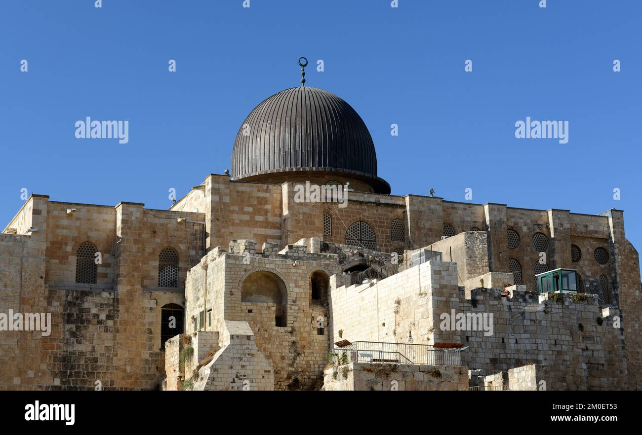 Western Wall Excavations and the AlAqsa mosque in the old city of