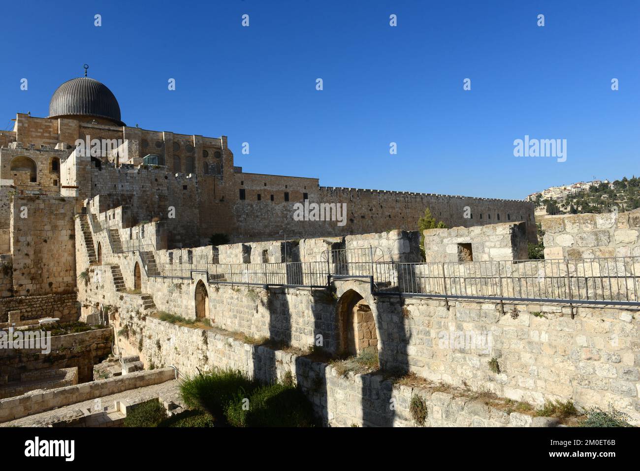 Western Wall Excavations and the AlAqsa mosque in the old city of