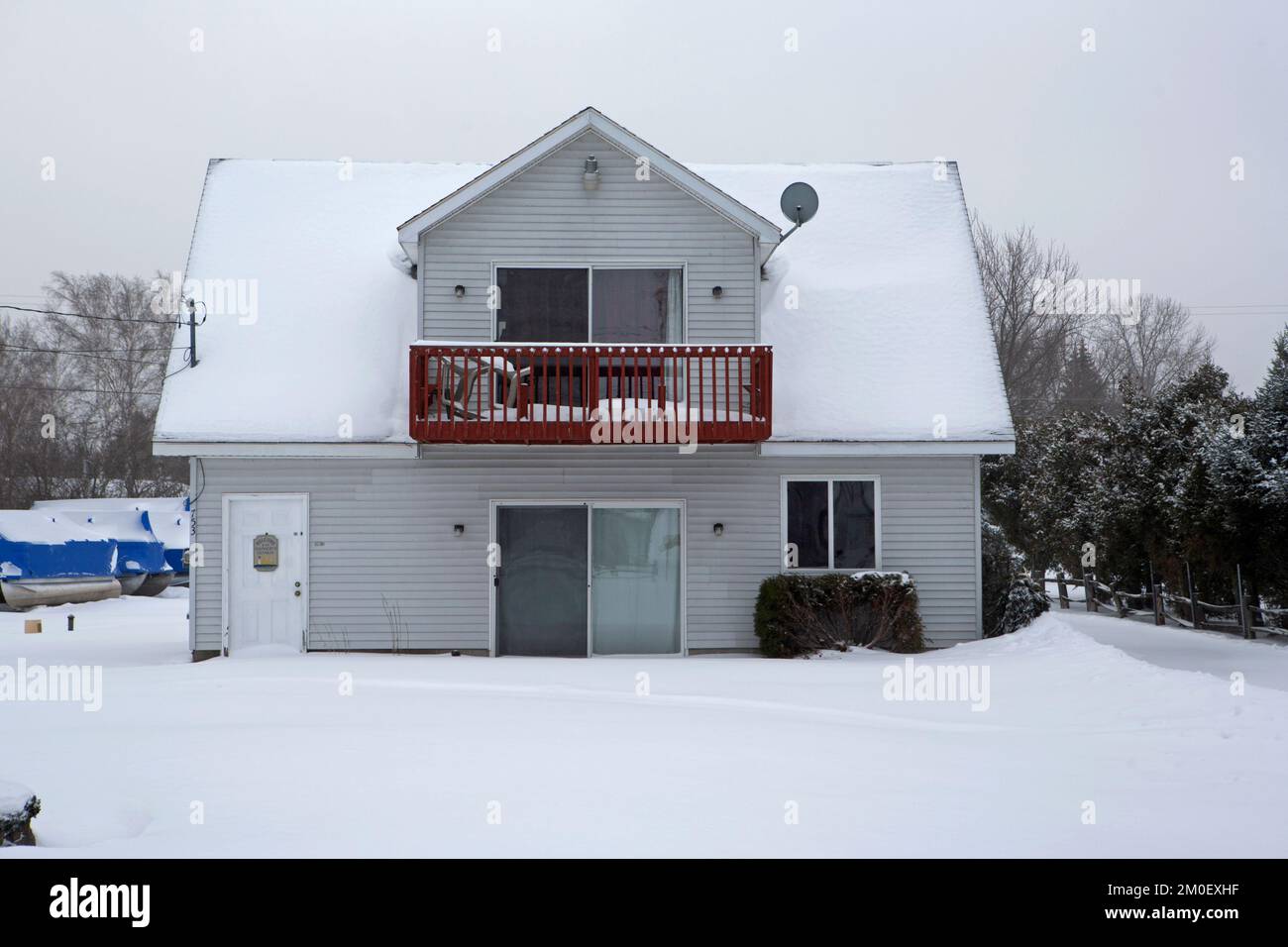 Beautiful winter houses Stock Photo