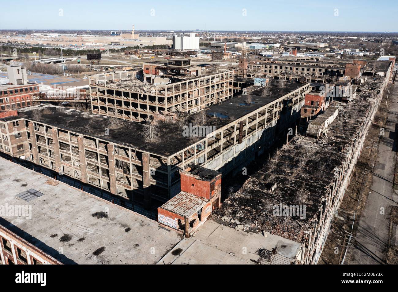 Packard Automotive Plant, Detroit, Michigan, USA Stock Photo