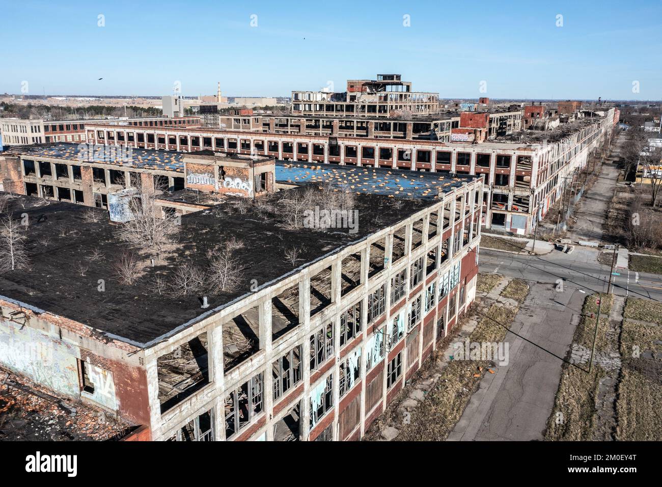 Packard Automotive Plant, Detroit, Michigan, USA Stock Photo