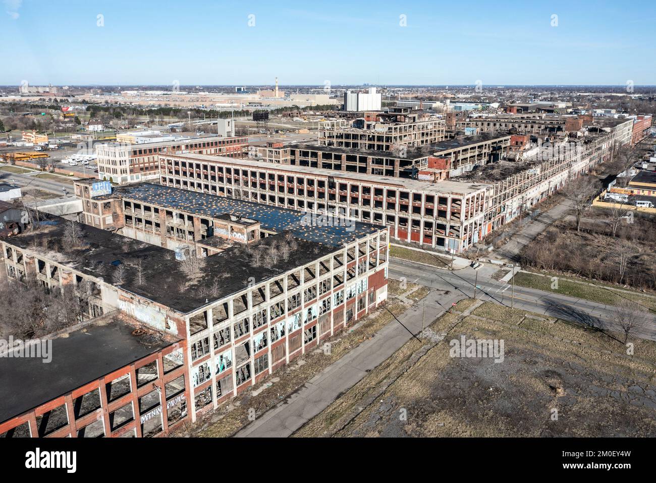 Packard Automotive Plant, Detroit, Michigan, USA Stock Photo