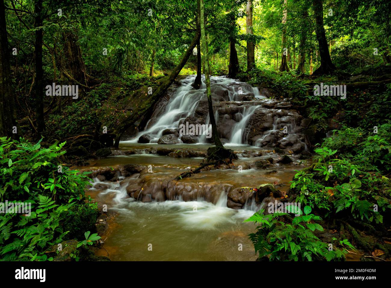 Beautiful waterfall at Sa Nang Manora forest park, Phangnga province, Thailand. Stock Photo