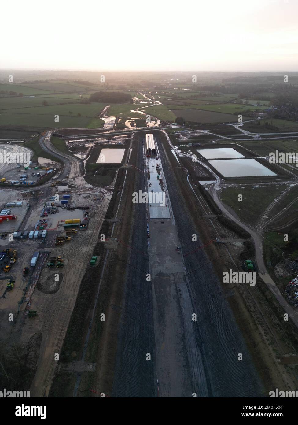 Chipping Warden HS2 tunnels high speed rail network construction site