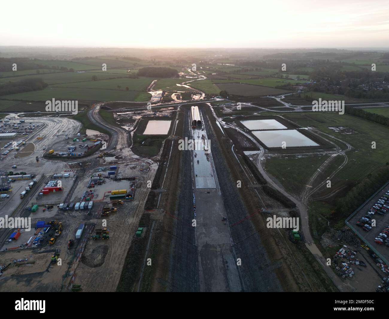 Chipping Warden HS2 tunnels high speed rail network construction site