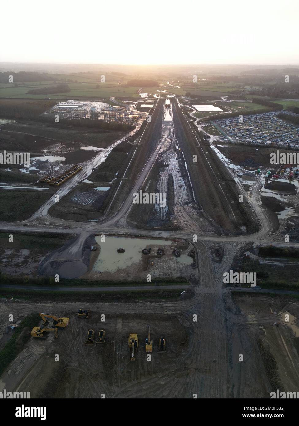 Chipping Warden HS2 tunnels high speed rail network construction site