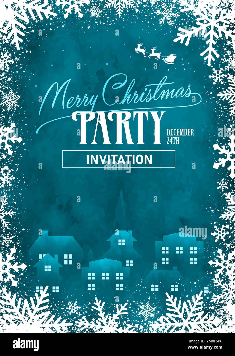 Christmas sale template vector illustration ( snow crystal frame )  |   ( A4-sized | portrait ) Stock Vector