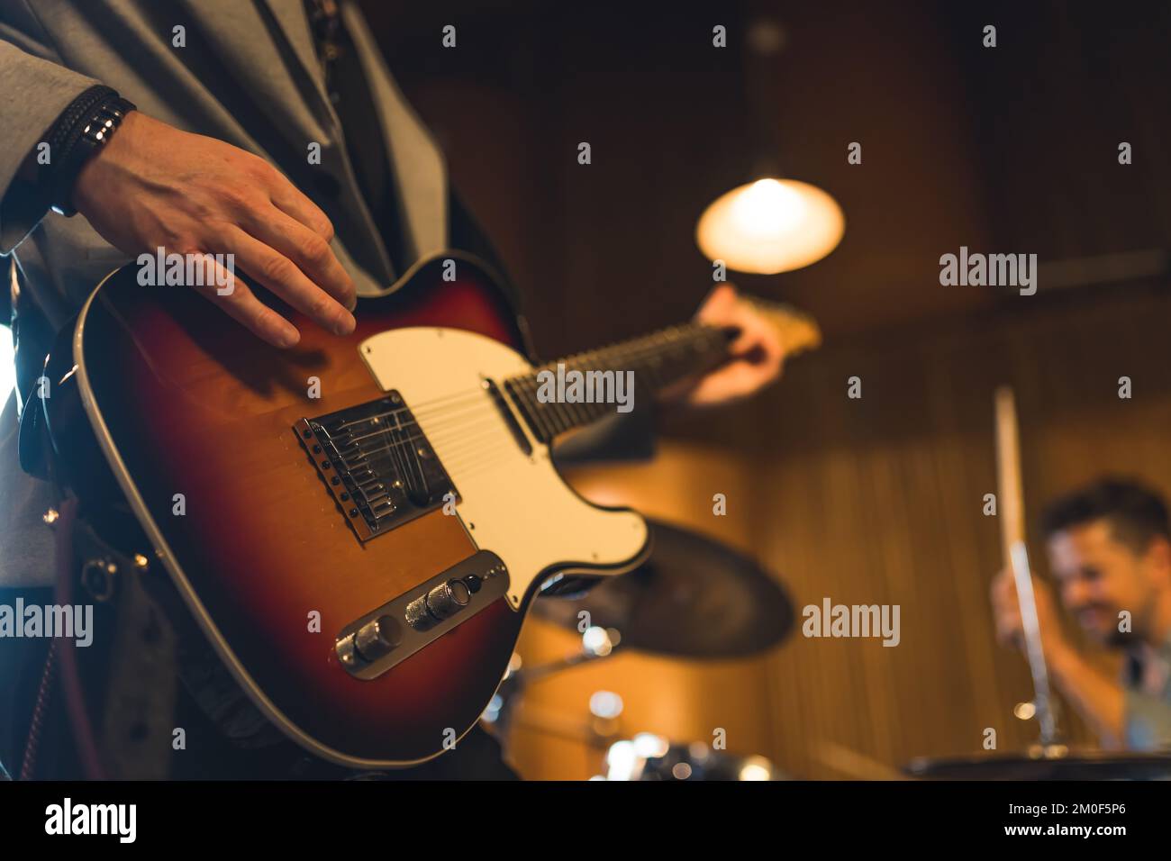 Close up guitarist playing electric hi-res stock photography and images ...