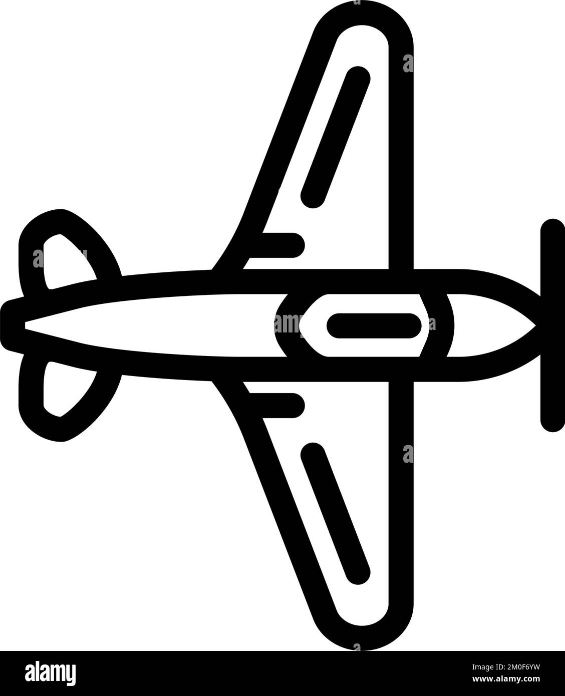 monoplane airplane aircraft line icon vector illustration outerwear ...