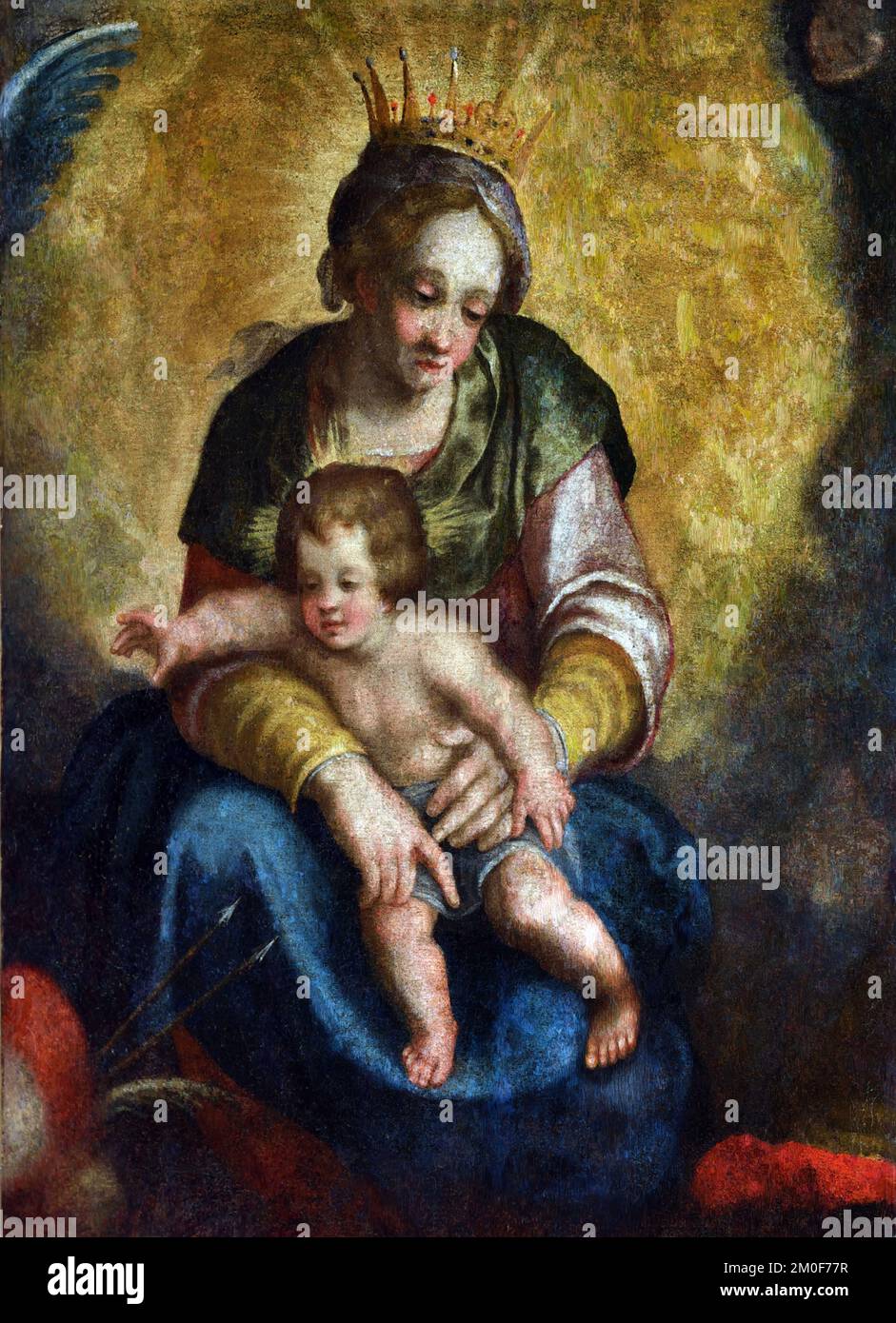 Madonna and Child, by, Baldassarre Franceschini,( Volterrano ), 1611-1689,   Italy, Italian, Stock Photo