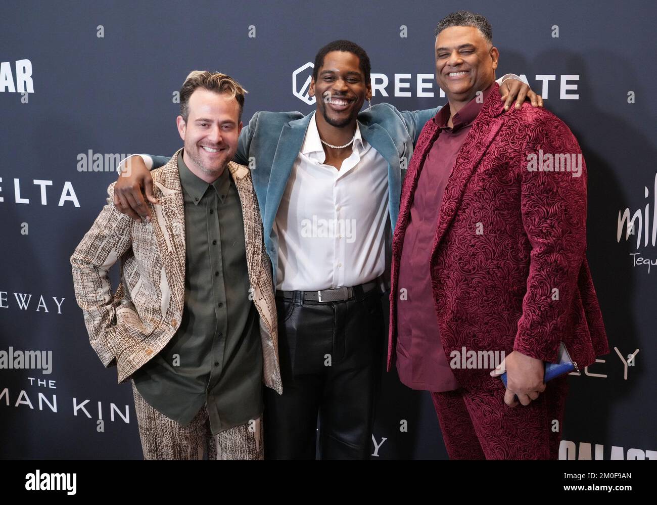 Los Angeles, USA. 05th Dec, 2022. (L-R) Max Borenstein, Quincy Isaiah, and Rodney Barnes at The Critics Choice Association's 5th Annual Celebration of Black Cinema & Television held at the Fairmont Century Plaza in Los Angeles, CA on Monday, ?December 5, 2022. (Photo By Sthanlee B. Mirador/Sipa USA) Credit: Sipa USA/Alamy Live News Stock Photo