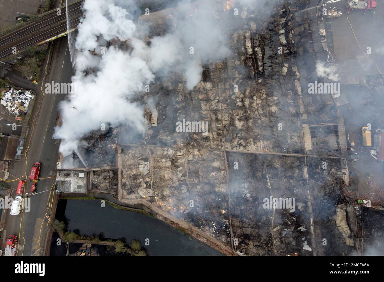 Firefighters at the scene of a major incident at a derelict factory in ...