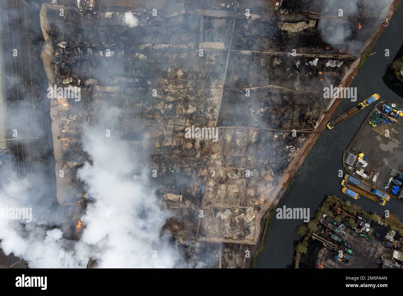 Firefighters at the scene of a major incident at a derelict factory in ...