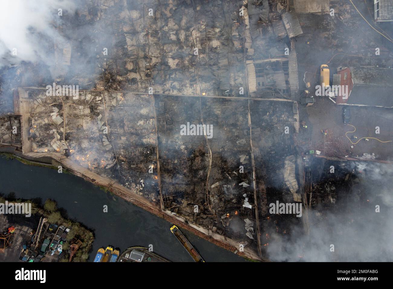Firefighters at the scene of a major incident at a derelict factory in ...