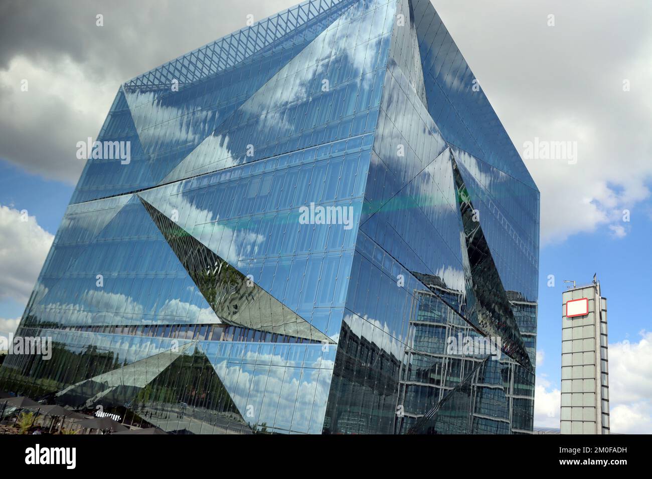 Cube Berlin, cubeshaped office building on Washingtonplatz, Germany