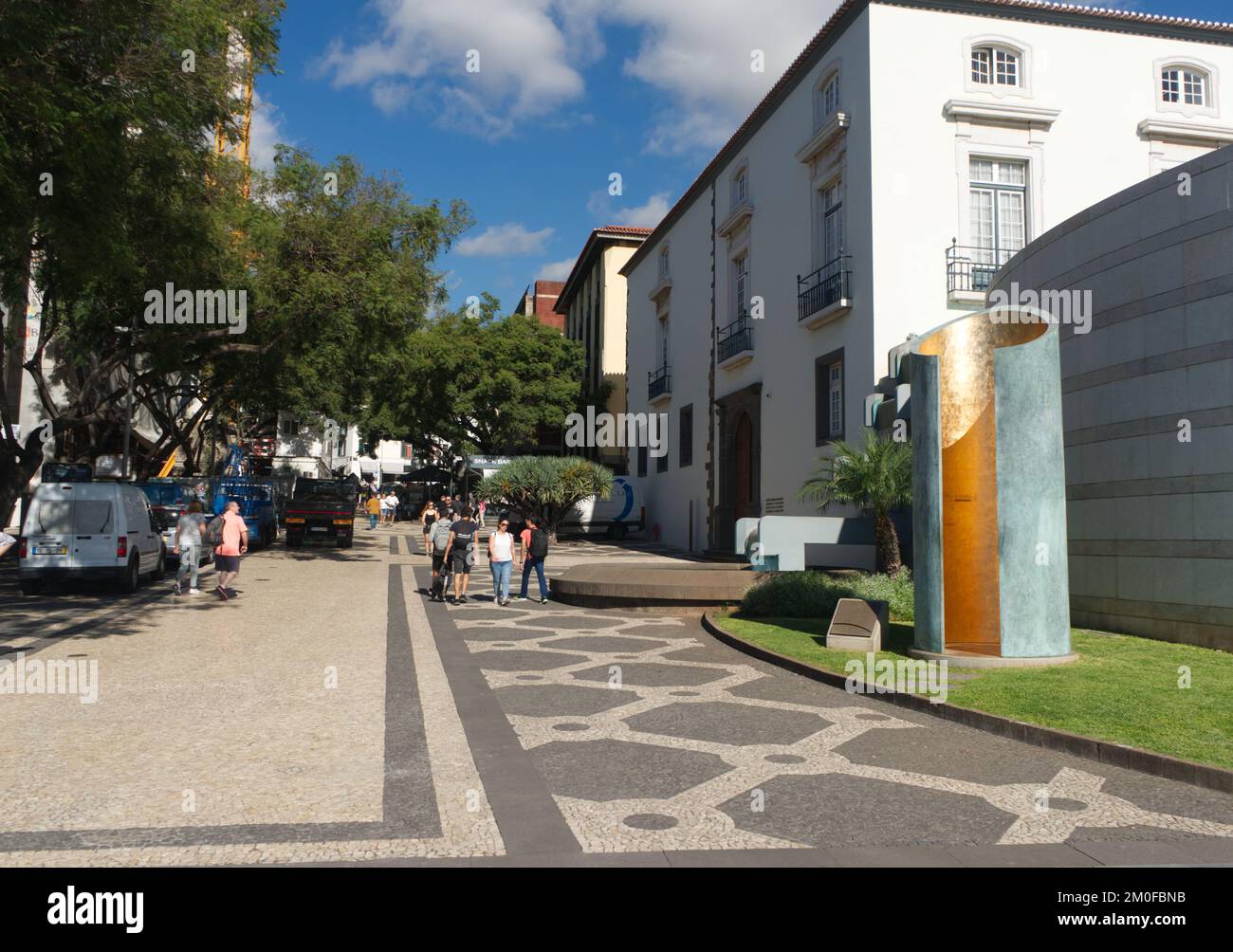 Street Scene, Funchal, Madeira, Portugal. Stock Photo