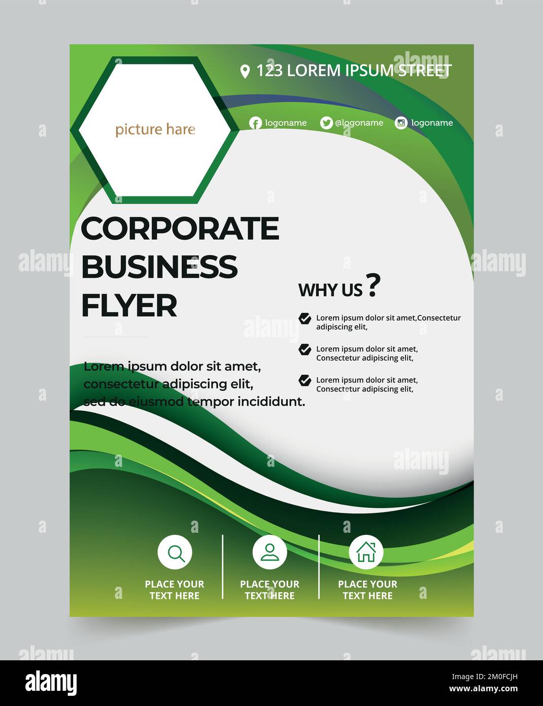 Professional business flyer design template for business Stock Vector