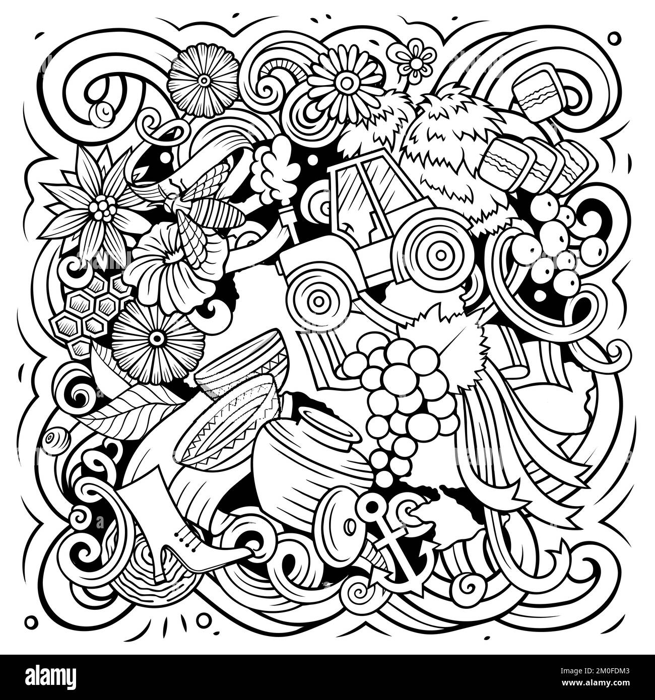 ukraine-cartoon-doodle-illustration-funny-ukrainian-design-stock