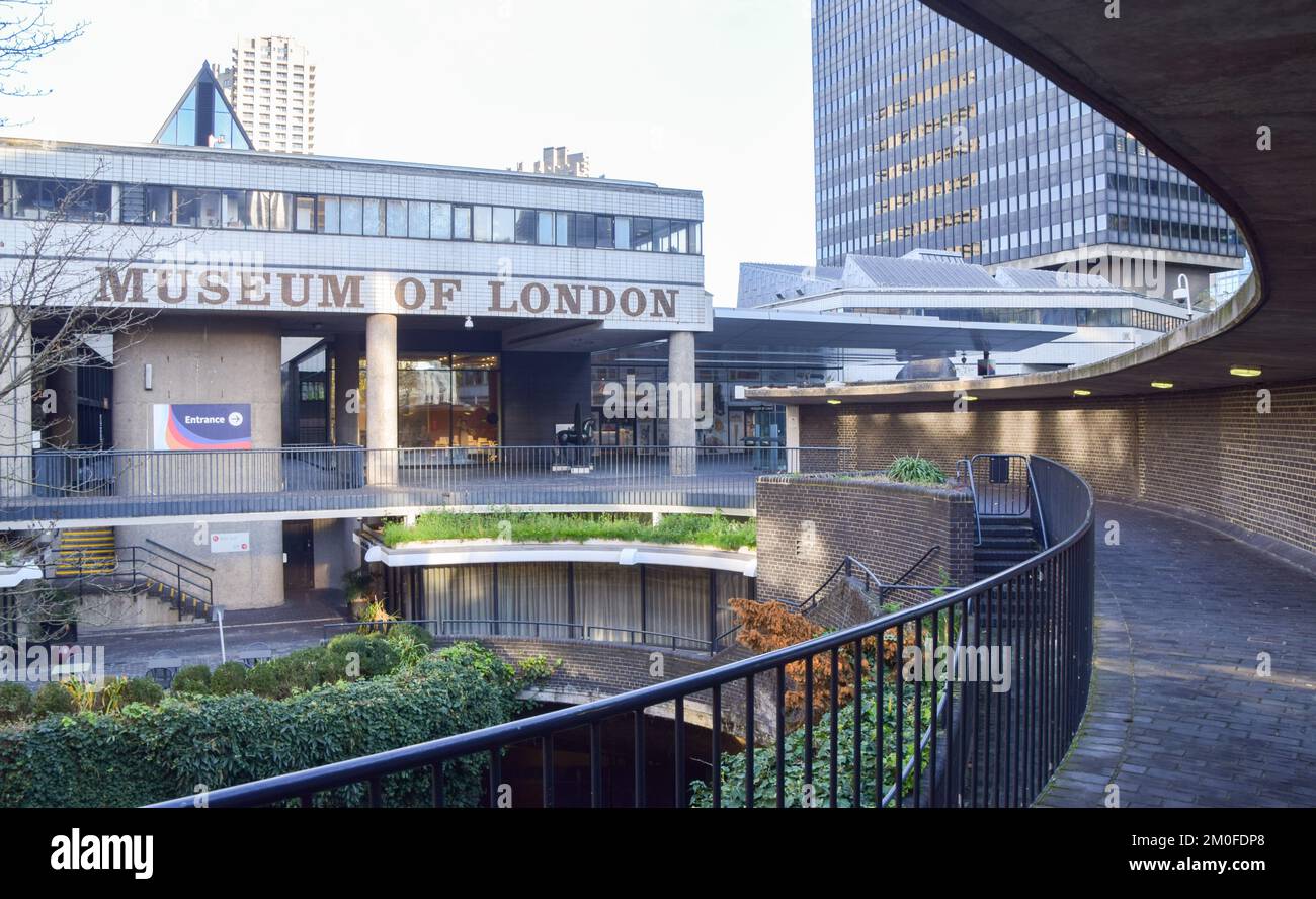 London, UK. 6th December 2022. The Museum of London has permanently closed its London Wall site next to Barbican ahead of the relocation to Smithfield Market, due to open in 2026. Credit: Vuk Valcic/Alamy Live News Stock Photo