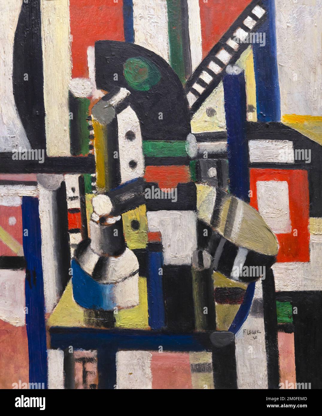 Fernand Leger、COMPOSITION AUX DOMINOS Fernand Leger 1940s Paris Print Composition aux dominos