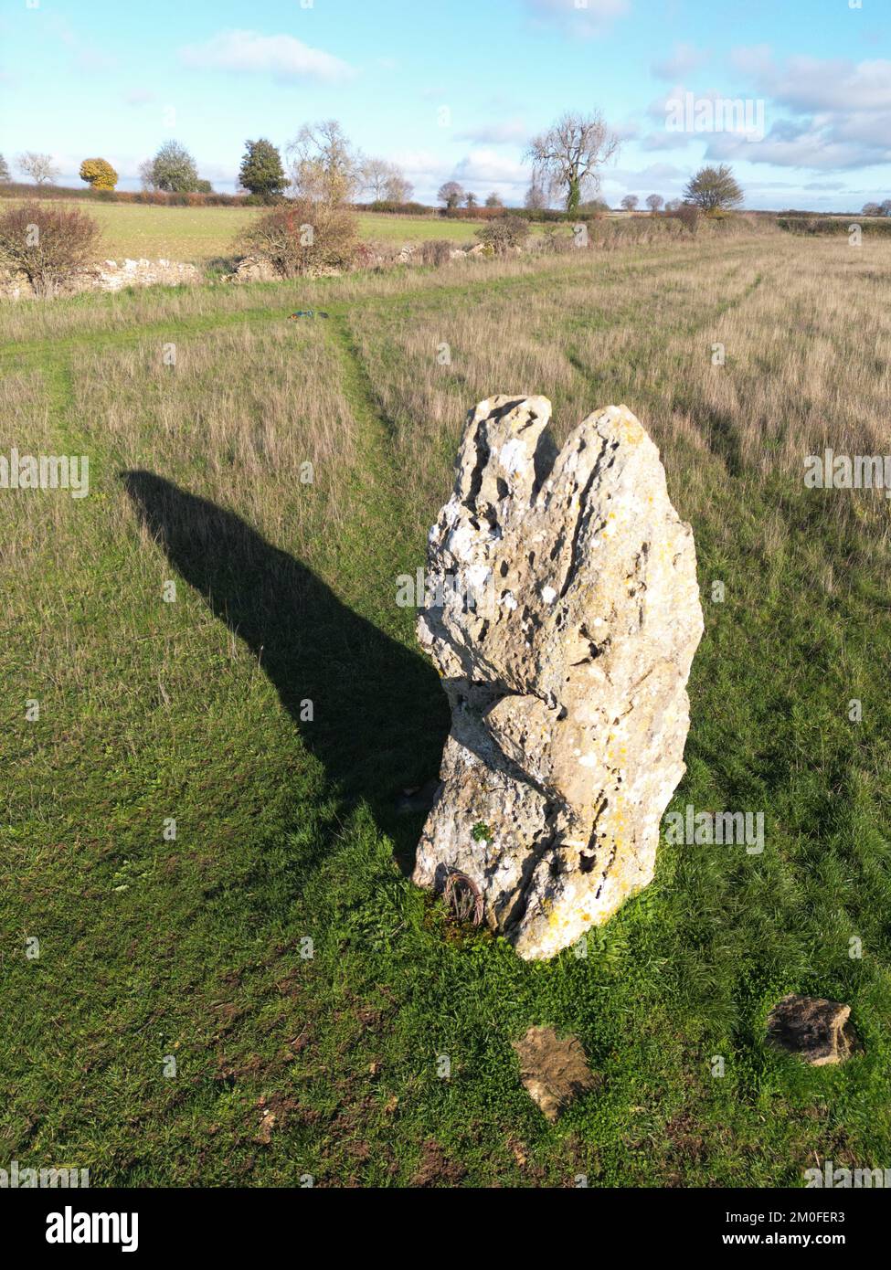 The Hawkstone neolithic ancient standing stone. Dean. Cotswolds