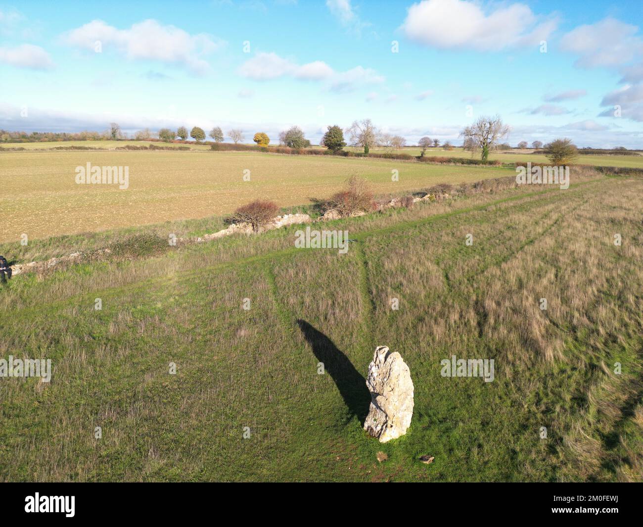 The Hawkstone neolithic ancient standing stone. Dean. Cotswolds