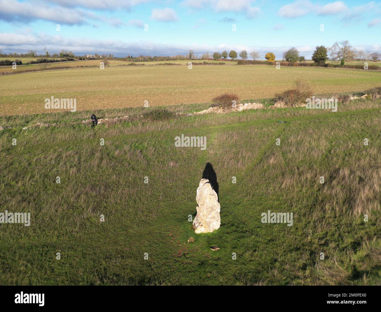The Hawkstone neolithic ancient standing stone. Dean. Cotswolds