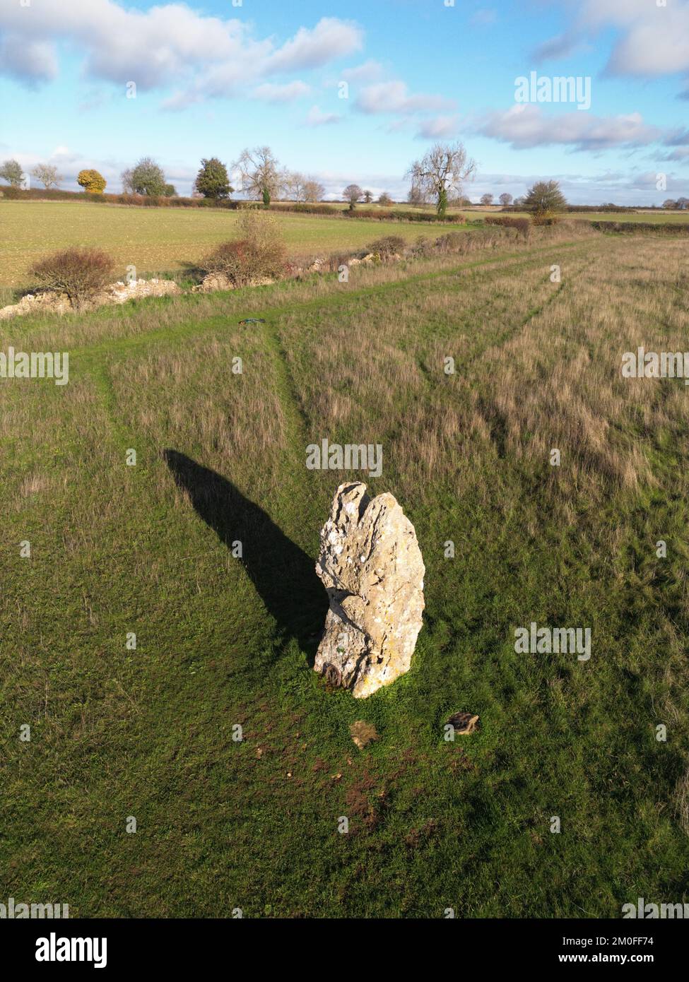 The Hawkstone neolithic ancient standing stone. Dean. Cotswolds