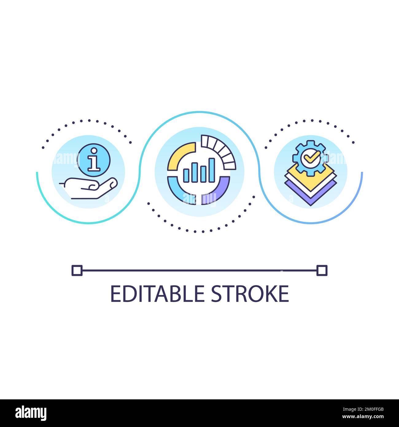 Data analytics loop concept icon Stock Vector