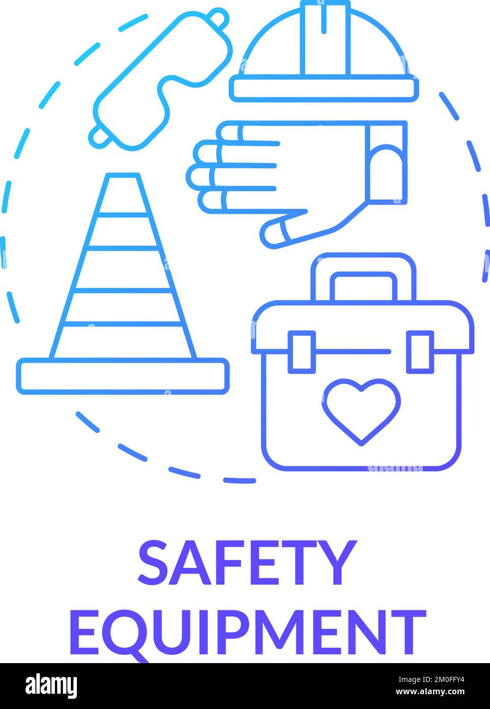 Safety equipment blue gradient concept icon Stock Vector Image & Art ...
