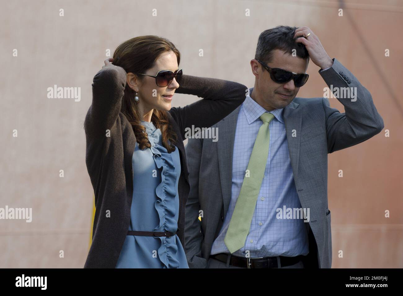 Danish Crown Prince Frederik and Crown Princess Mary visits DSME (Daewoo Shipbuilding & Marine Engineering Co. Ltd) in Geoje Island, South Korea on May 12, 2012.  PHOTOGRAPHER KLAVS BO CHRISTENSEN / POLFOTO Stock Photo