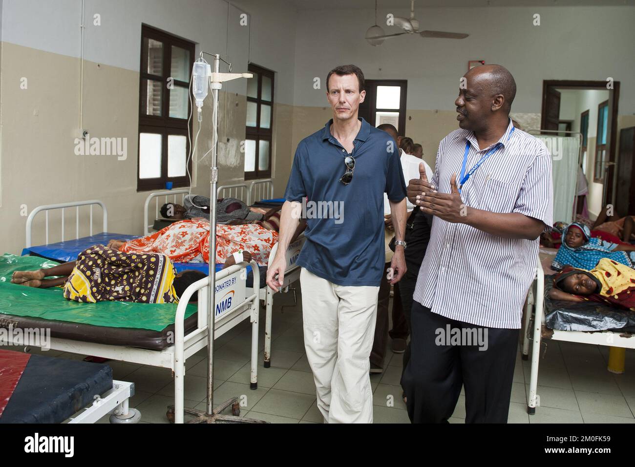 Prince Joachim and the Delegation of Care Denmark has come to Zanzibar where the Prince is visiting a Danida-supported hospital, Wednesday, September 5th. 2012. PHOTOGRAPHER KLAVS BO CHRISTENSEN / POLFOTO Stock Photo
