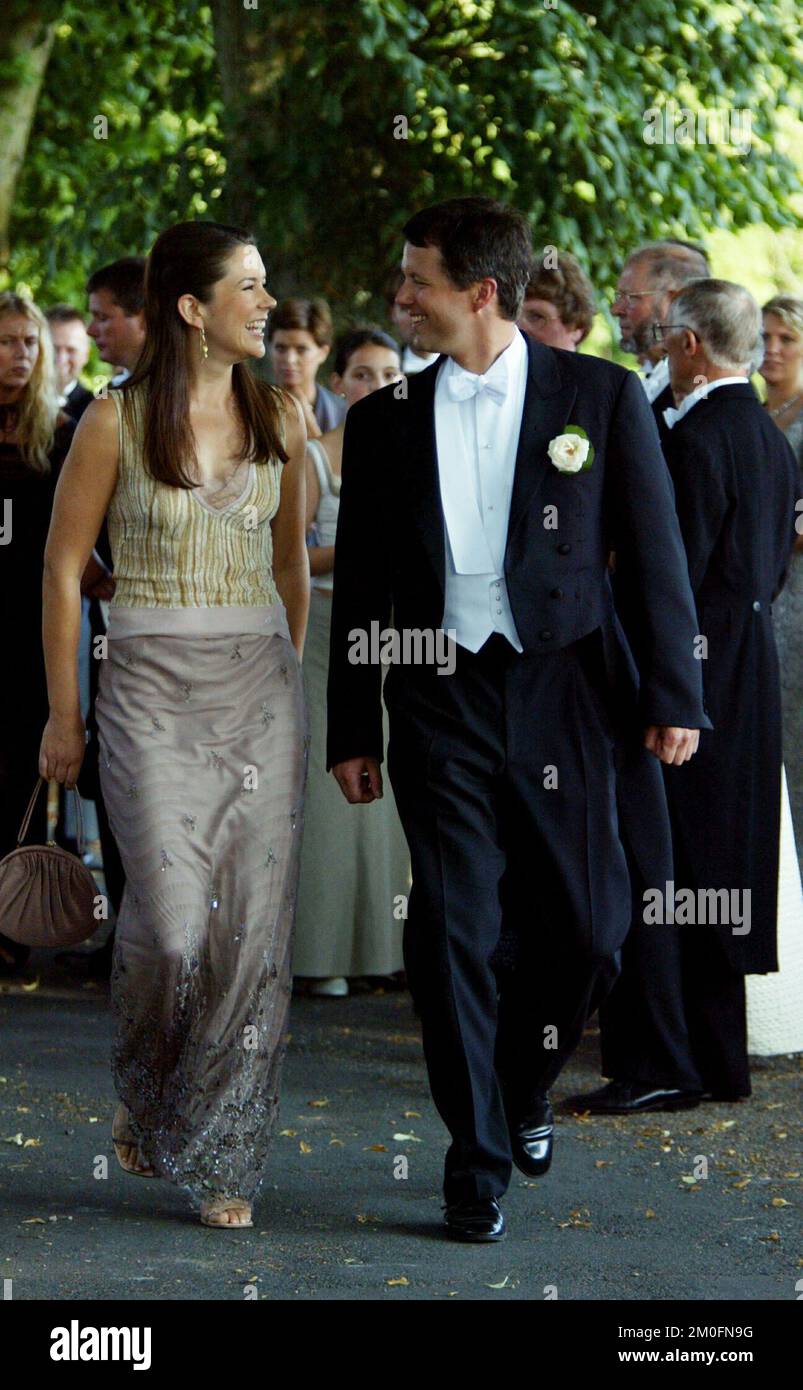 PA PHOTOS/POLFOTO - UK USE ONLY: Crown Prince Frederik attended a wedding with his girlfriend Mary Donaldson. Now, a famous Danish astrologer says that they will get married August 22nd. Stock Photo