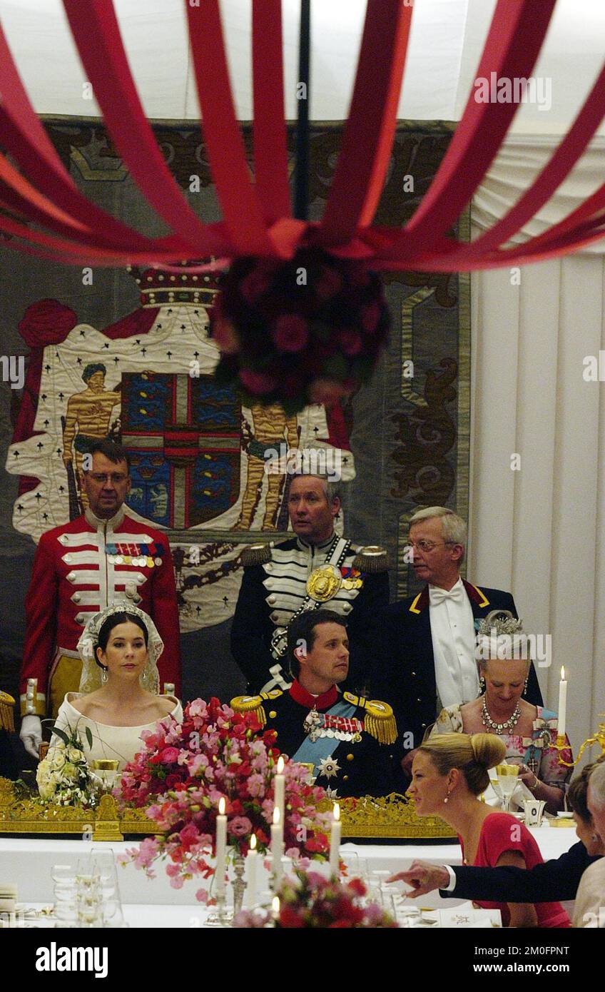 Royal Wedding Rception The Crown Prince Frederik and The Crown Princess Mary at the royal ...