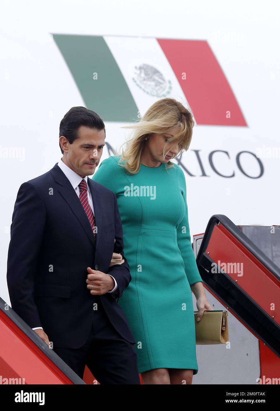 Mexican President Enrique Pena Nieto and Mexico's first lady Angelica