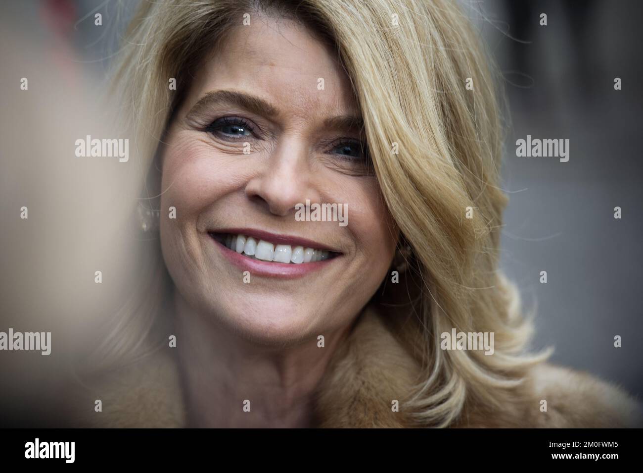 The new US ambassador to Denmark Carla Sands arrives at the royal castle Amalienborg in Copenhagen to meet Queen Margrethe December 15, 2017. Carla Sands is an investment banker and former actress appearing in nine episodes of the soap opera â€œThe Bold and the Beautifulâ€. /ritzau/Philip Davali Stock Photo