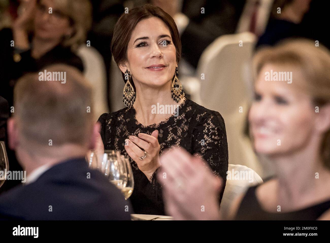On November 7th 2018 TRH Crown Prince Frederik and Crown Princess Mary attended a grand dinner at the Waldorf Astoria in Rome. The Crown Prince Couple are part of a business delegation tour lasting from November 6th to 8th. Stock Photo