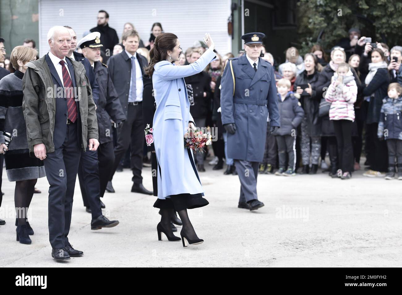 On April 10th 2019 Her Majesty Queen Margrethe and HRH Crown Princess Mary performed the official opening of the new Copenhagen Zoo panda enclosure. This marks the launch of the research project Sino-Denmark Giant Panda Joint Research Project Cooperation a breeding and research program. The panda enclosure will be open to the public from April 11th. Stock Photo