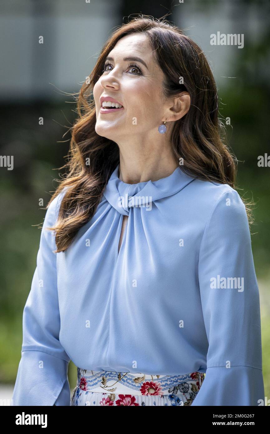 Crown Princess Mary during the inauguration of the new emergency room and Women & Children's Center at Herlev Hospital in the Greater Copenhagen Area. Wednesday, June 2, 2021. (Photo: Mads Claus Rasmussen/Ritzau Scanpix) Stock Photo