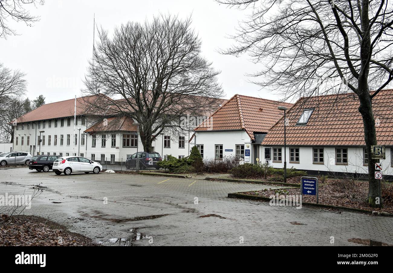 The previously open prison Kaershovedgard outside Ikast, photographed on 27 January 2017. (Photo: Henning Bagger / Scanpix 2018) Stock Photo